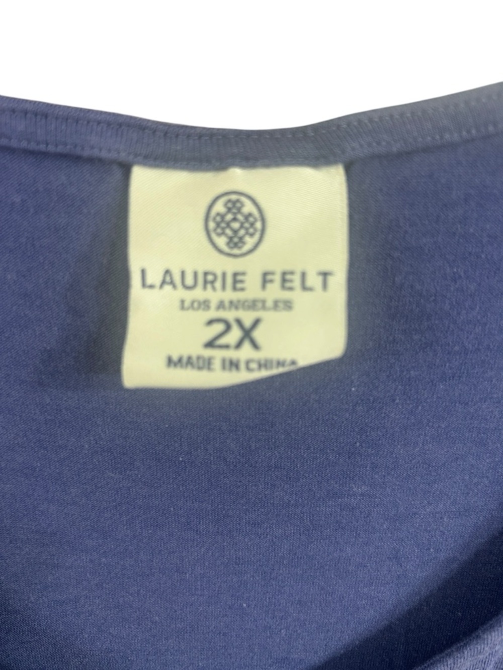 Laurie Felt Navy Short Sleeve Crew Neck Tee - Picture 2 of 4
